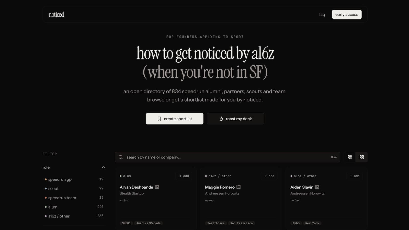 how to get noticed by a16z (when you're not in sf)